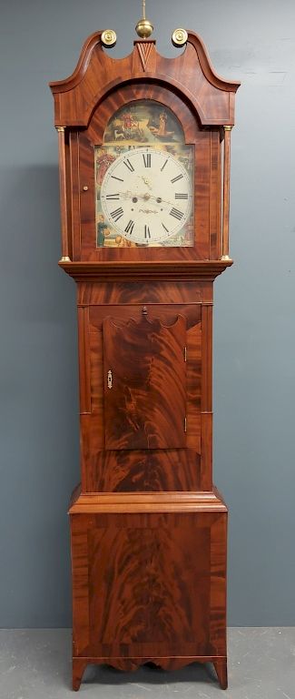 Appraisal: English Mahogany Tall Case -Day Clock English mahogany tall case