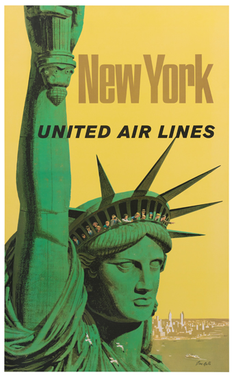 Appraisal: STAN GALLI - NEW YORK UNITED AIR LINES x inches