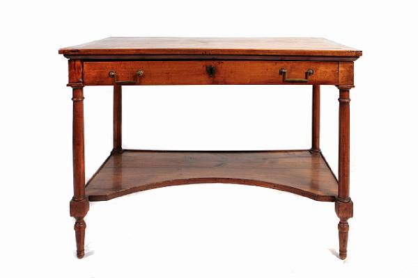 Appraisal: A Louis XVI fruitwood side table height in width in