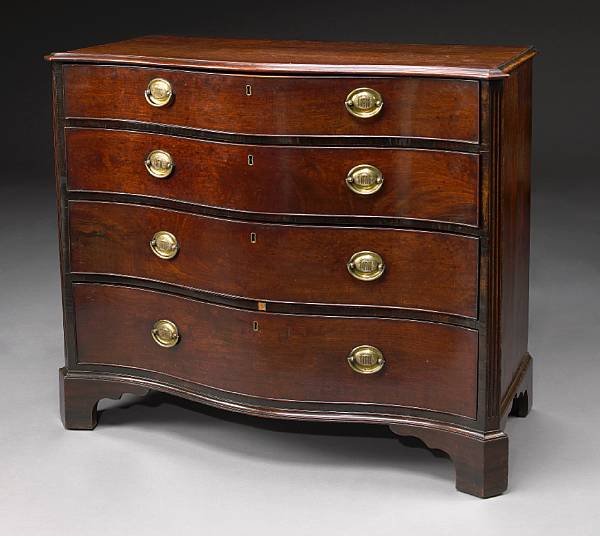 Appraisal: A George III mahogany chest second half th century The