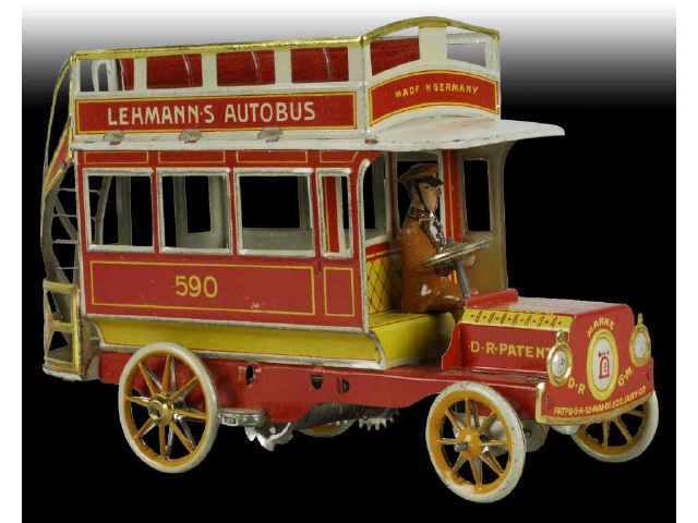 Appraisal: German Tin Lehmann Autobus with Original Box Description A spectacular