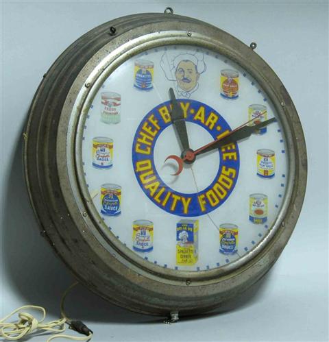 Appraisal: CHEF BOY-AR-DEE CLOCK patent date