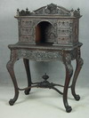 Appraisal: LADY'S DESK - CIRCA - AMERICAN HAND CARVED OAK ORNATE