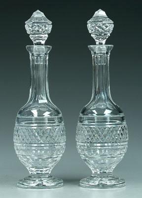 Appraisal: Pair Waterford decanters paneled and diamond decoration both marked on