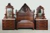 Appraisal: PC VICTORIAN BEDROOM SUITE IN WALNUT - Bed and Two