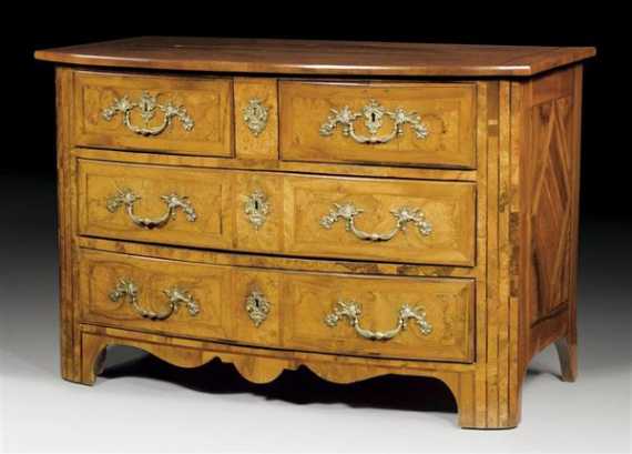 Appraisal: CHEST OF DRAWERS R gence probably West Germany circa Walnut