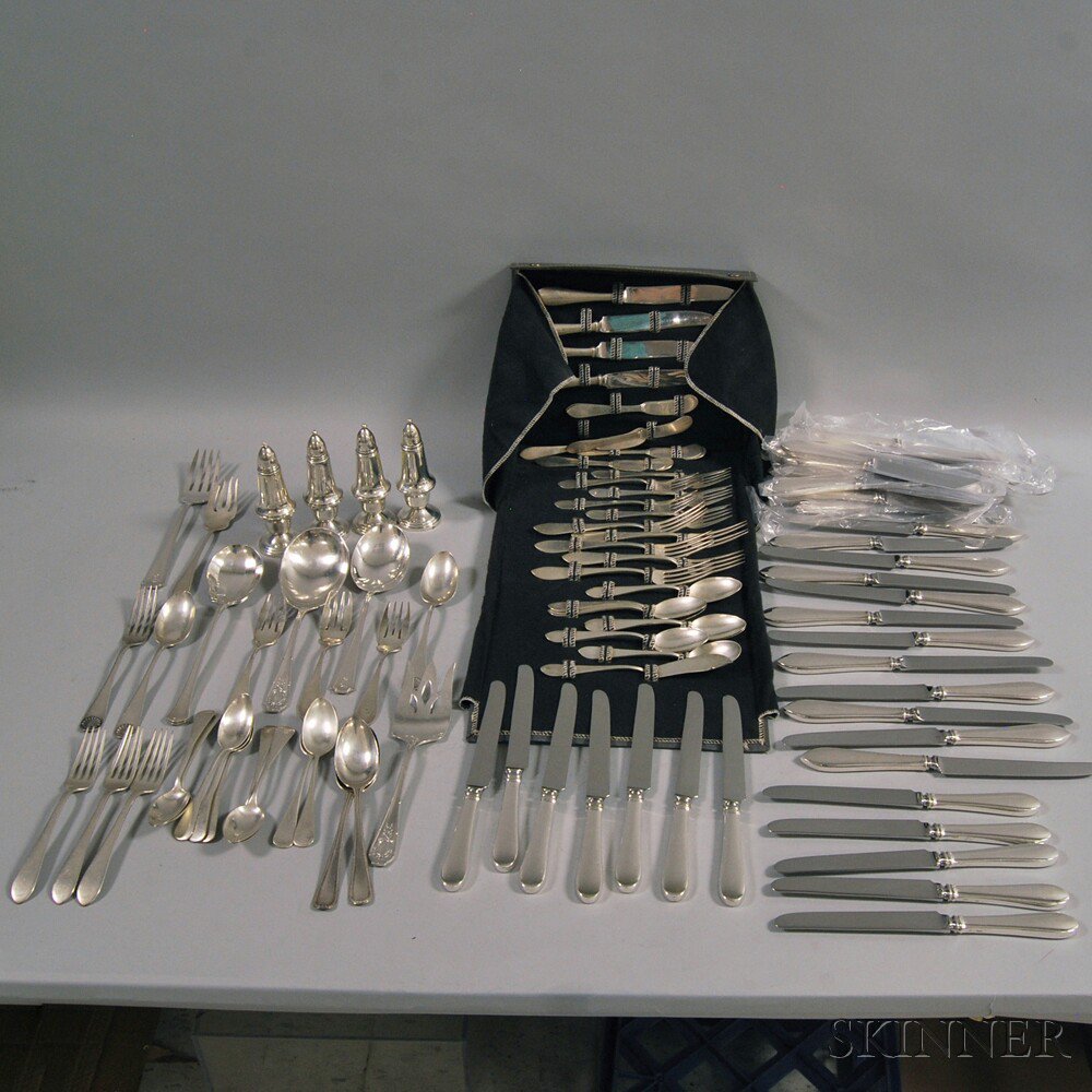 Appraisal: Large Group of Assorted Mostly Sterling Silver Flatware including a