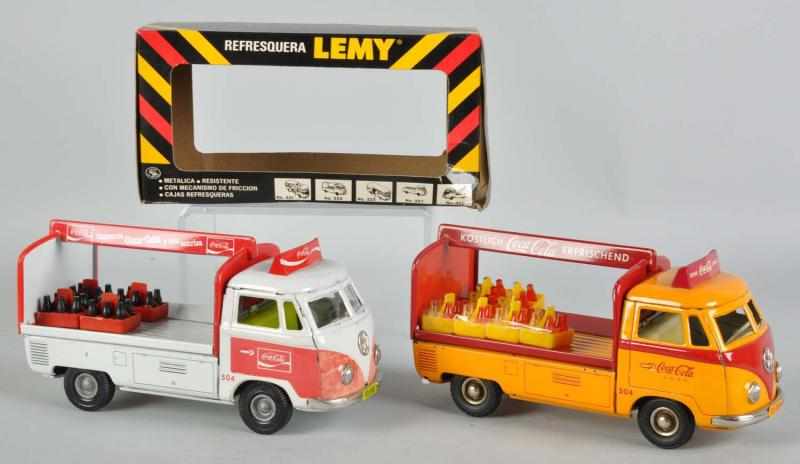 Appraisal: Lot of Volkswagen Coca-Cola Delivery Trucks Description The white variation