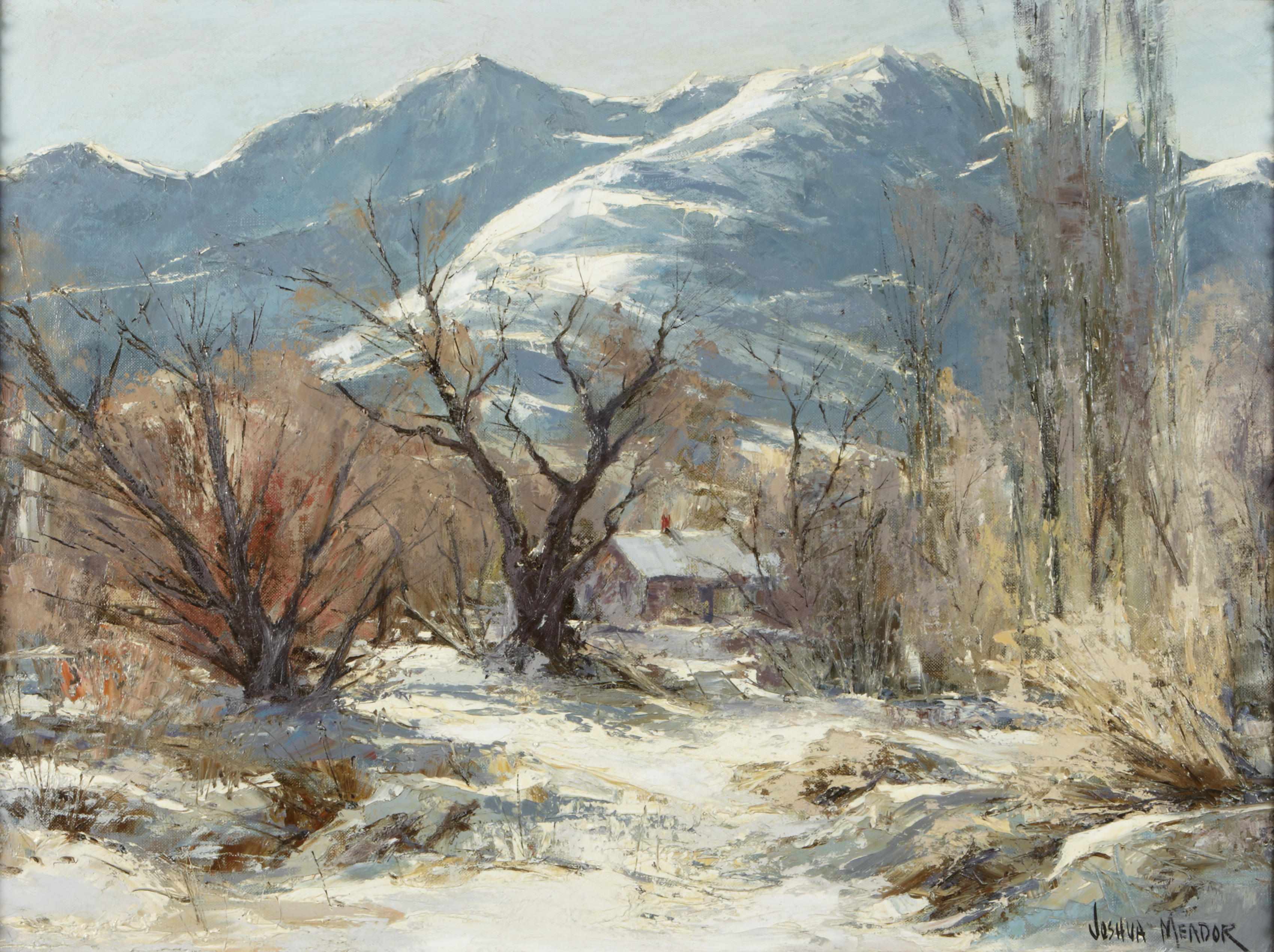 Appraisal: Joshua Lawrence Meador American - 'Patina' Winter landscape signed 'Joshua