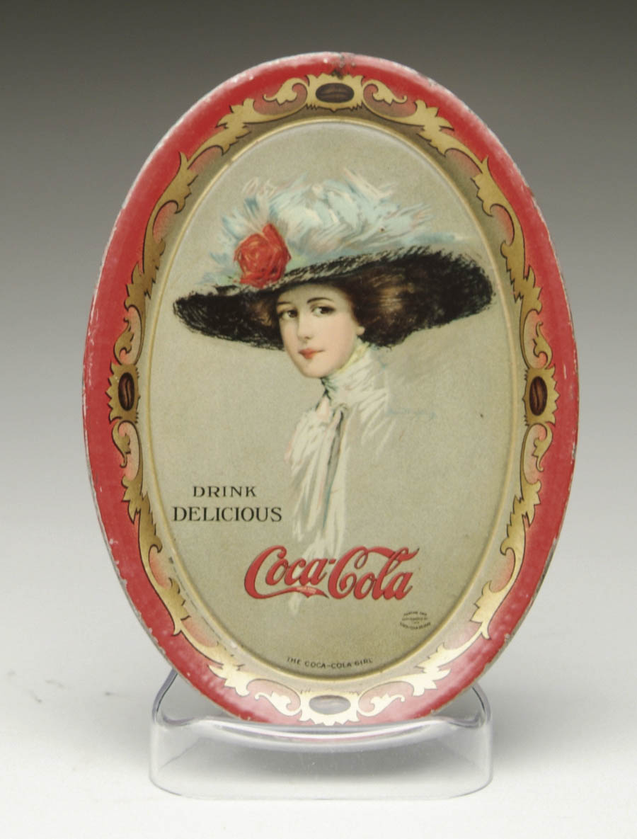 Appraisal: COCA-COLA TIP TRAY Hamilton King illustration of woman with a