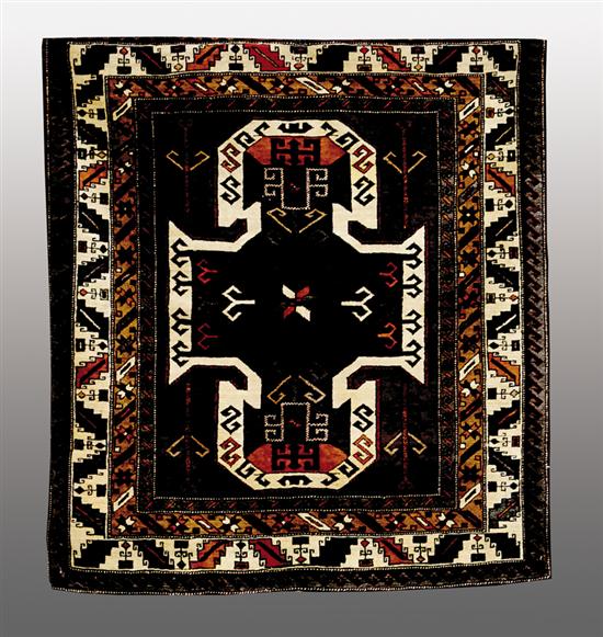 Appraisal: Old Kazak carpet ' x '