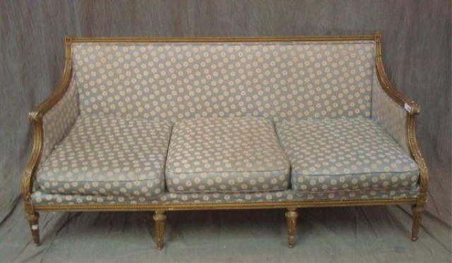 Appraisal: Period French Louis XVI Sofa From a Greenwich location Dimensions