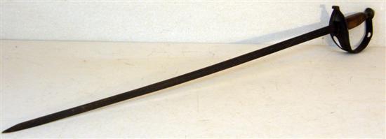 Appraisal: th century military practice sword with wooden handle and metal