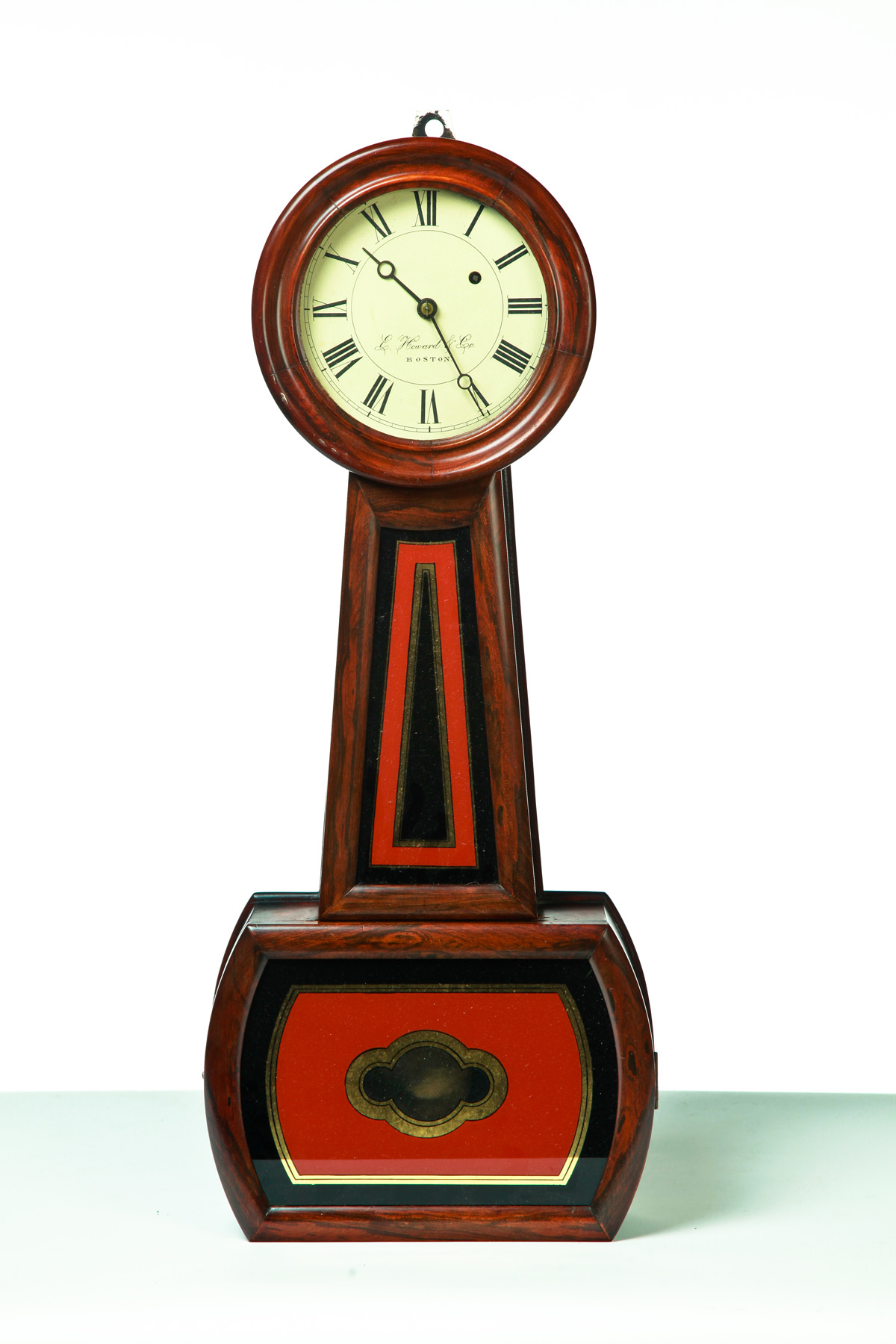 Appraisal: HOWARD NO BANJO CLOCK Massachusetts late th century rosewood grained