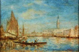 Appraisal: Painting Felix Ziem Felix Ziem French - Venetian Harbor Scene