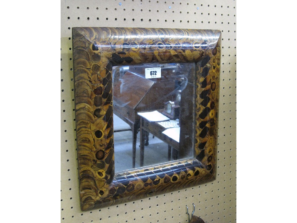 Appraisal: Exotic wood framed wall mirror