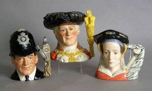 Appraisal: Three Royal Doulton toby mugs to include Anne of Cleeves