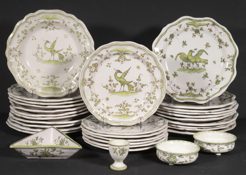 Appraisal: PCS MOUSTIERS FAIENCE DISHES Lot of Late th and Early