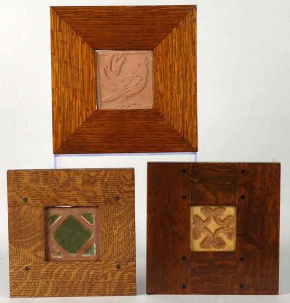 Appraisal: Lot of Moravian Tile Pieces Description Includes one unglazed and