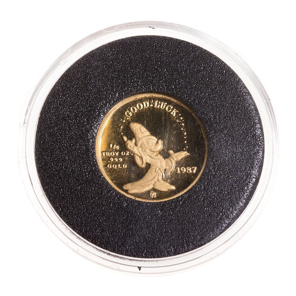 Appraisal: oz gold Mickey Magic good luck coin oz gold Mickey