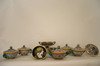 Appraisal: FOOTED SOUPS - Lot of nine Italian pottery hand painted