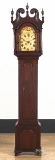 Appraisal: Pennsylvania Chippendale walnut tall case clock late th c with