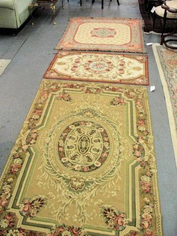 Appraisal: Lot of Needlepoint Throw Rugs Wall Hangings From a Westchester