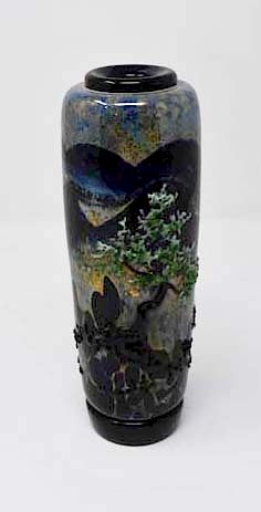 Appraisal: Signed John Nygren art glass vase Signed John Nygren North