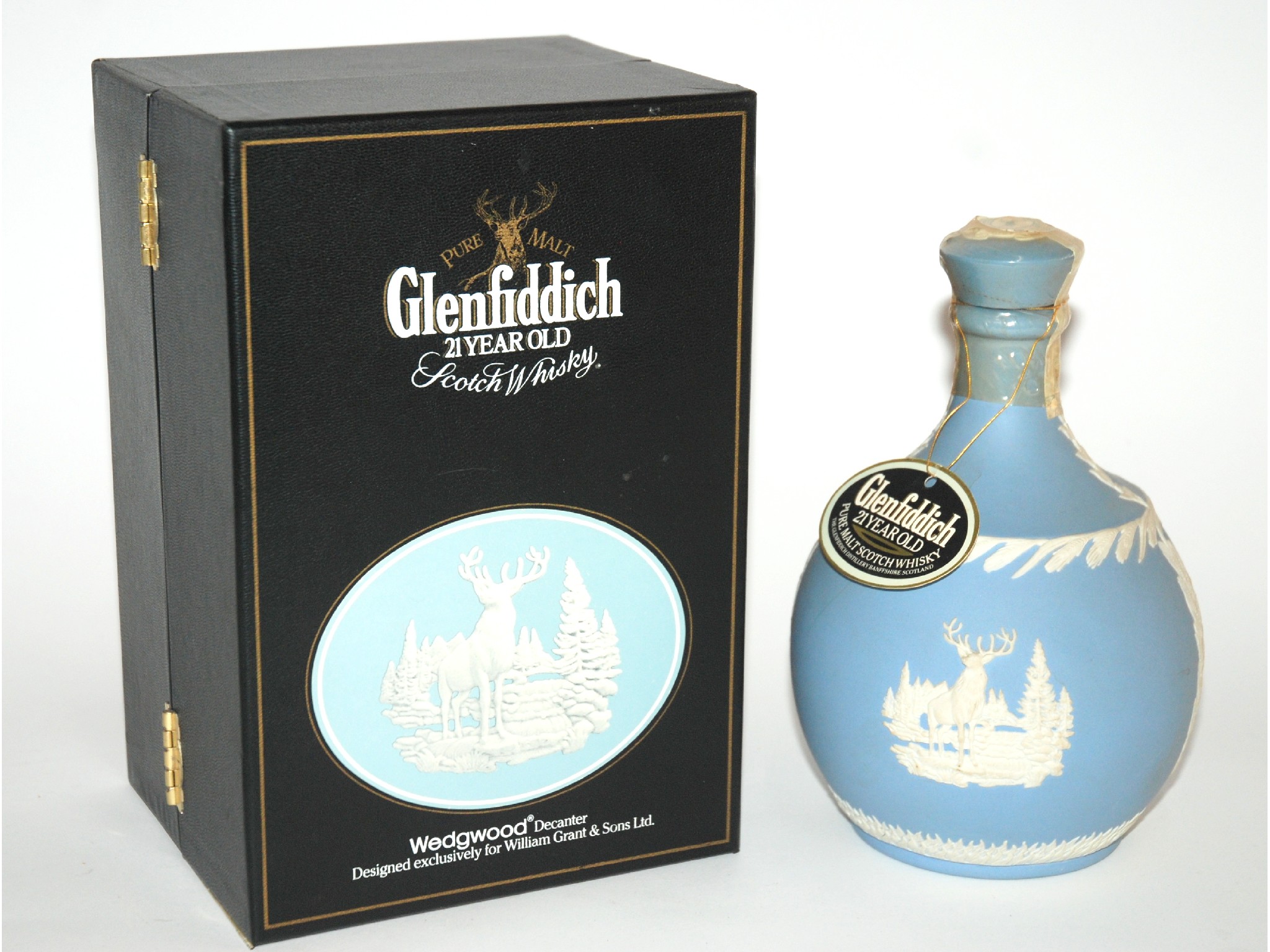 Appraisal: Glenfiddich Year Old pure malt scotch whisky in pale blue