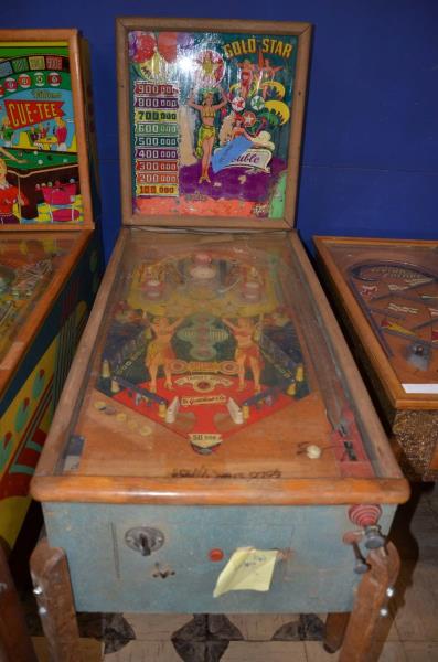 Appraisal: Gottlieb Gold Star Playfield Good Backglass Poor Cabinet Poor Functionality