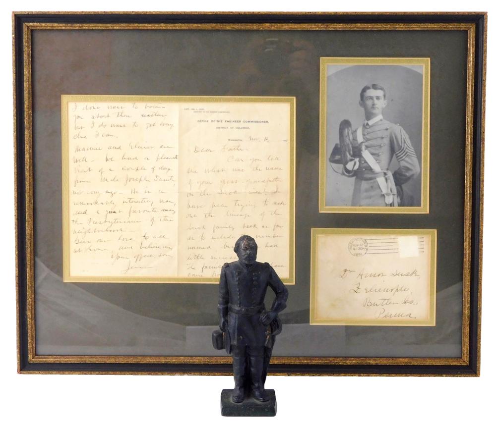 Appraisal: EPHEMERA framed letter written by James Loring Lusk to his