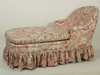 Appraisal: CHAISE LOUNGE - Circa - upholstered chaise loinge simple raised