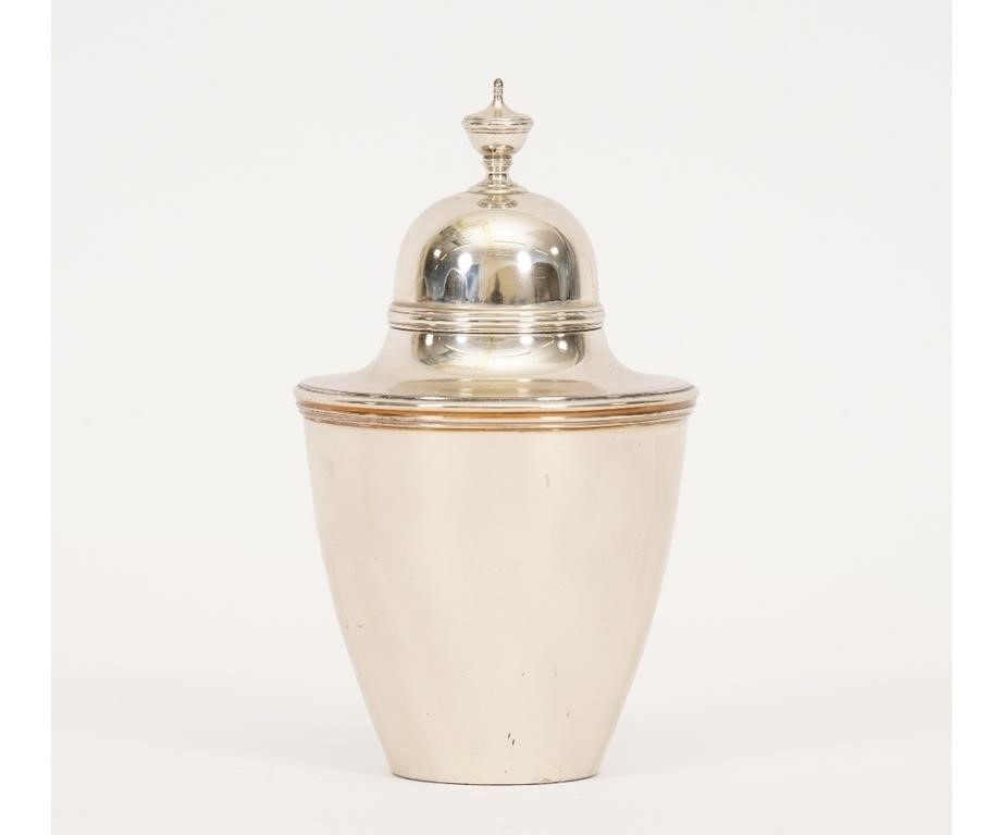 Appraisal: Tiffany Co sterling silver tea caddy in the Hamilton pattern