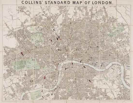 Appraisal: Collins Henry George Collins' Standard Map of London showing from