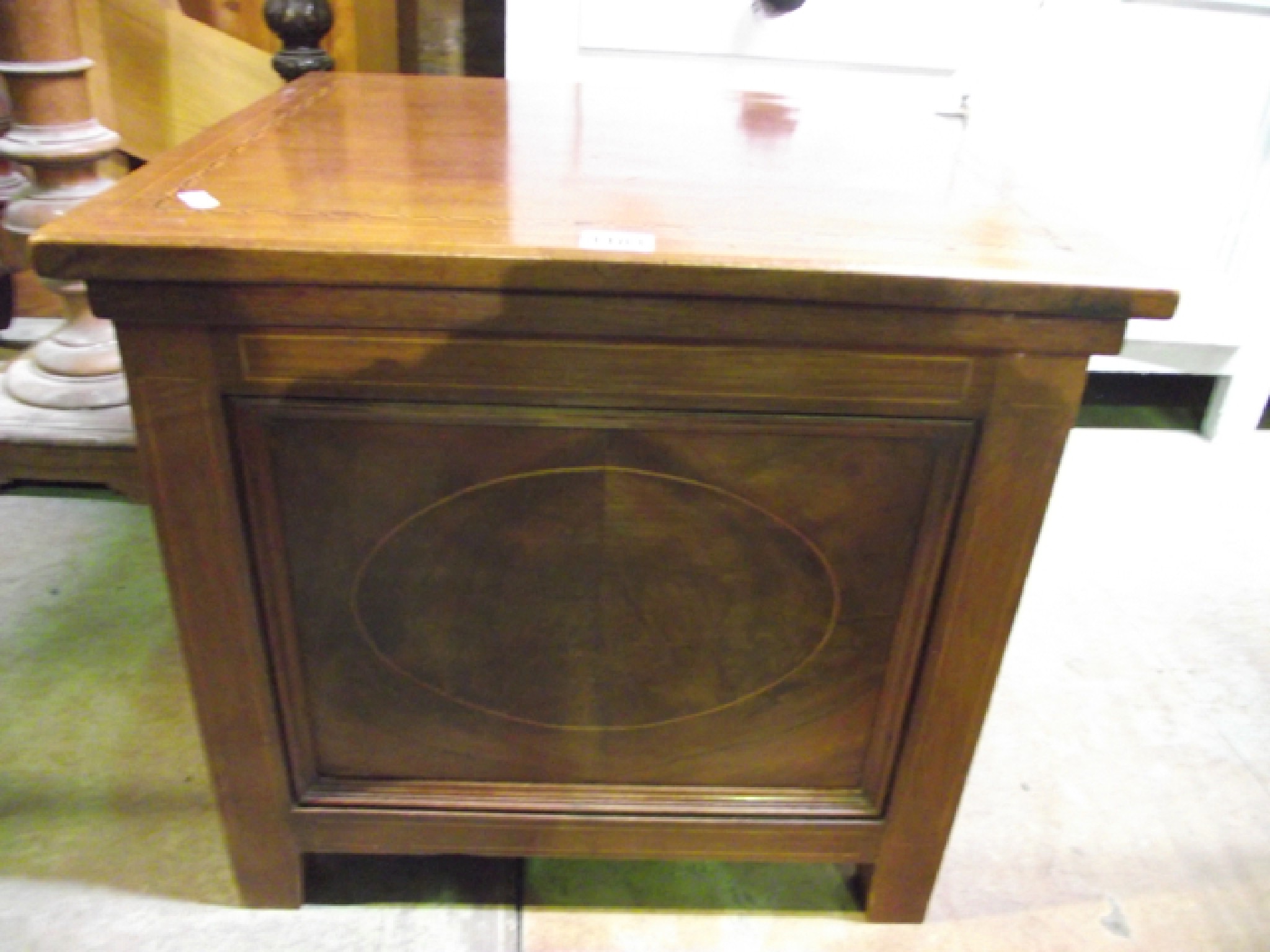 Appraisal: A late Victorian mahogany commode of square cut form with