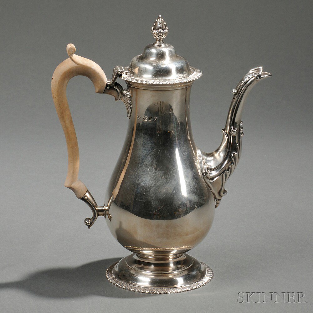 Appraisal: Elizabeth II Sterling Silver Coffeepot London - Goldsmiths Silversmiths Co