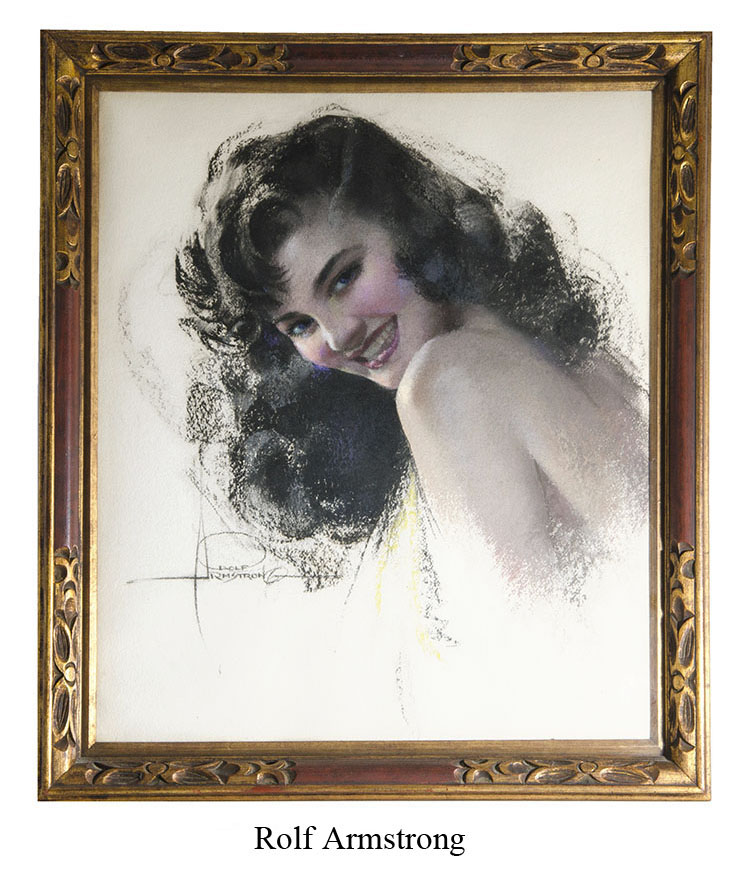 Appraisal: ARMSTRONG Rolf American - Pin-Up Beauty Pastel '' x ''