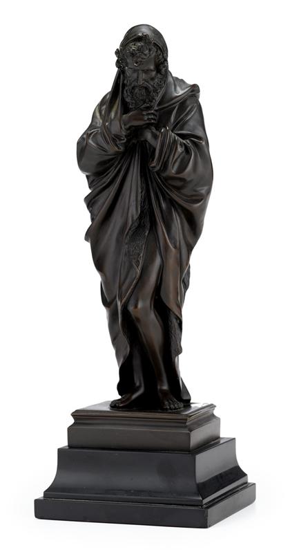 Appraisal: German bronze figure of a philosopher possibly filippo cifariello italian