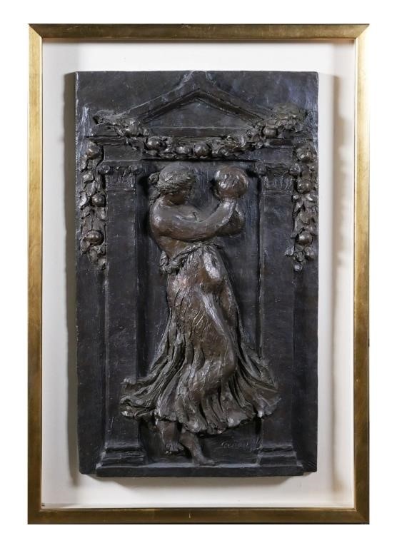 Appraisal: Bronze relief cast posthumously from a terracotta work created by