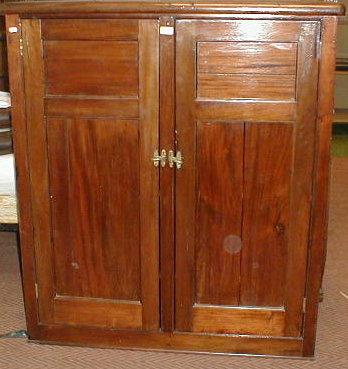 Appraisal: A thC mahogany two door cupboard