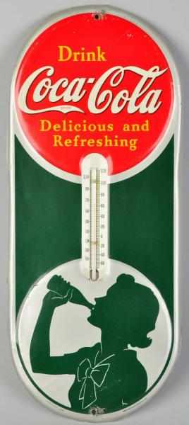 Appraisal: Tin Coca-Cola Thermometer A number of shallow dents to top