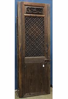 Appraisal: Large Chinese Wood Door Chinese large wood door the top