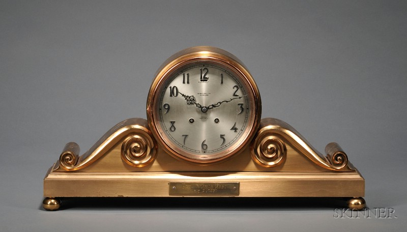 Appraisal: Brass Ship's Bell Tambour No by Chelsea Clock Company Boston