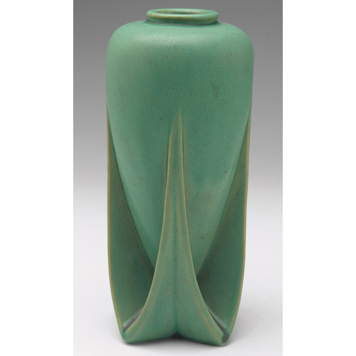 Appraisal: Teco vase designed by F Moreau tapered shape with four