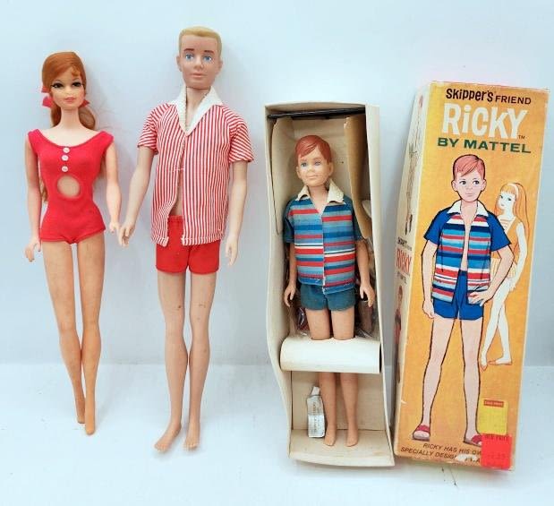 Appraisal: Vintage dolls by Mattel includes Ricky Skipper's Friend in original