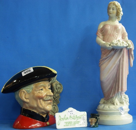 Appraisal: Royal Doulton Large Character Jug Chelsea Pensioner D seconds Tiny