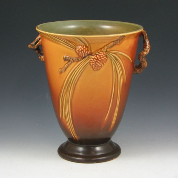 Appraisal: Roseville Pine Cone - vase in brown in a large