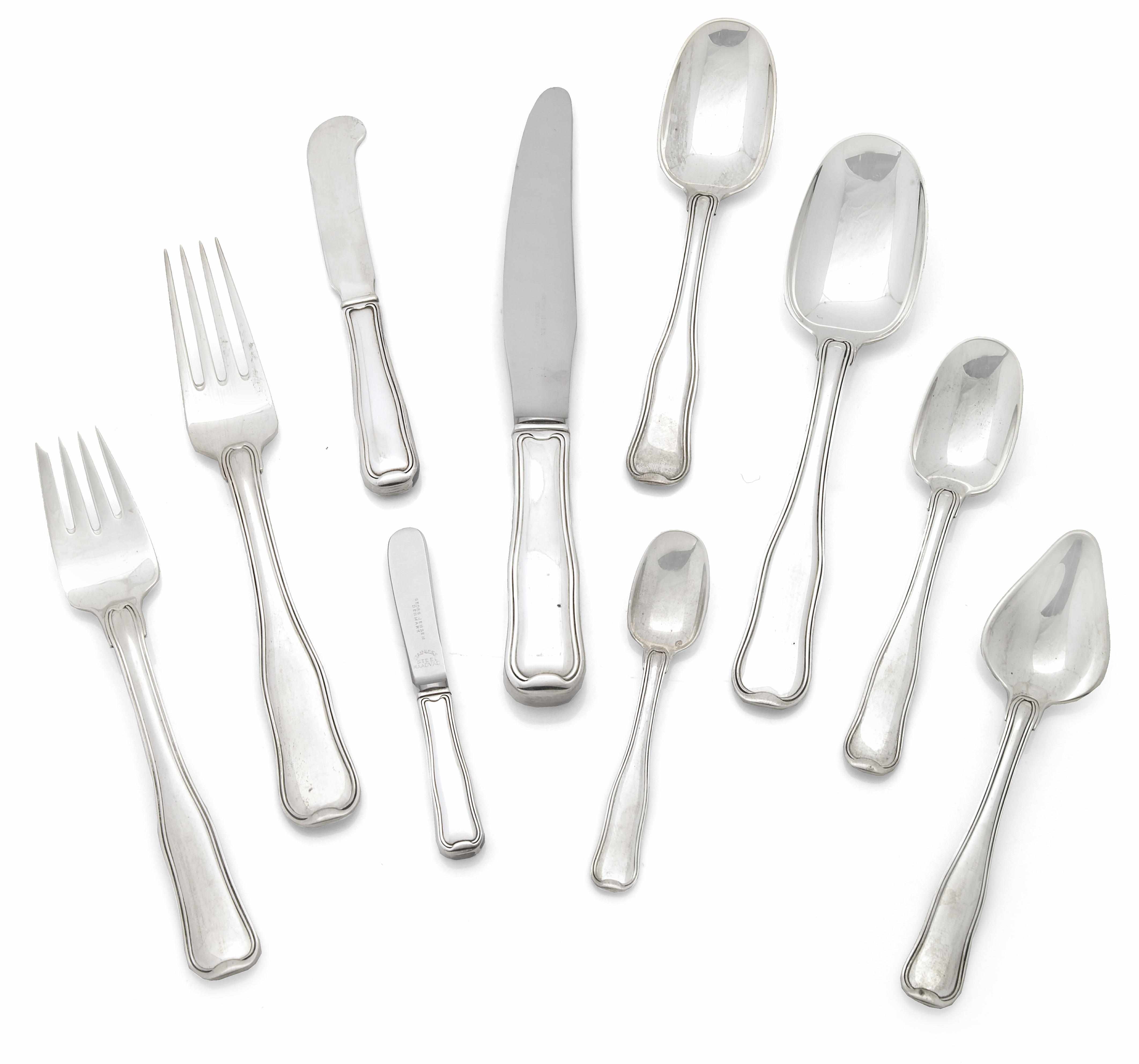 Appraisal: A Georg Jensen silver Old Danish pattern flatware service for