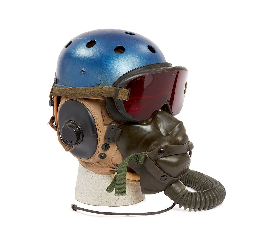 Appraisal: U S Summer Weight Cloth Flight Helmet with Hard Hat