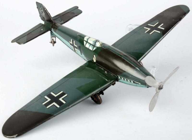 Appraisal: Tin Litho Tippco Airplane Wind-Up Toy German Pre-war Working This